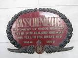 Paschendaele plaque Dunedin