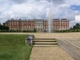 Rugby Guy and Graduation Bear having a rest with Hampton Court Palace as a backdrop