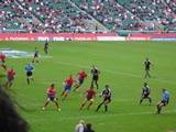 NZ Sevens team in action at the first day of the London Sevens 2005