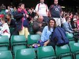 At the London Sevens - Rugby Guy, Graduation Bear (GB), NZ Tourist and sundry visitors from Hounslow