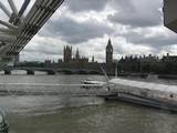 Big Ben, Houses of Parliament and Westminster Bridge as we start our ascent of the London Eye