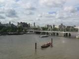 Big Ben, Houses of Parliament and Westminster Bridge as we start our ascent of the London Eye