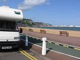 motorhome parked up by one of the promenades in Dover