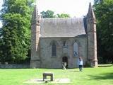 Stone of Scone in front of Scone Abbey 