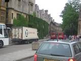 The family firm's lorry parked on the footpath in Oxford