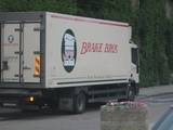 The family firm's lorry parked on the footpath in Oxford