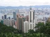 Looking across to Kowloon from above Hong Kong Central