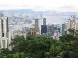 Looking across to Kowloon from above Hong Kong Central