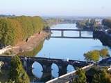 View from Château d'Angers is a castle in the city of Angers in the Loire Valley