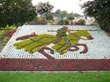 a flower display we came across on the way from Angers to Mont St Michel