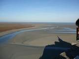 Tidal flats from the rear of Mont St Michel looking towards England...