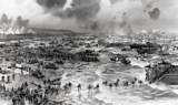 Historic photo of Allied landings on D-Day at Omaha