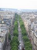 From the top of the Arc de Triomphe, one of the twelve avenues running from Place de l'Étoile