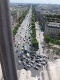 From the top of the Arc de Triomphe, one of the twelve avenues running from Place de l'Étoile