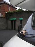 Rugby Guy getting ready to sneak through the Lansdowne Road turnstiles without paying