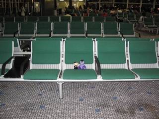 International Travellers at Hong Kong Airport