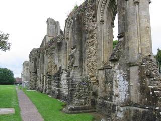 Choir ruins in Abbey at Glastonbury