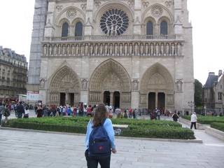 NZ tourist at Notre Dame Paris