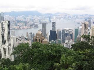 On the way up Victoria peak