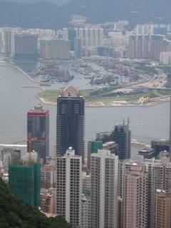 Central overlooking harbour and kowloon