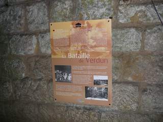 Memorial plaque in fortress