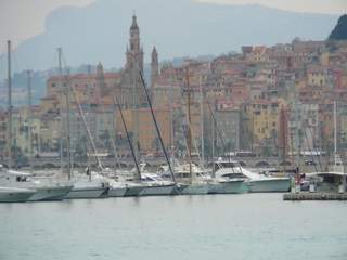 Menton port area