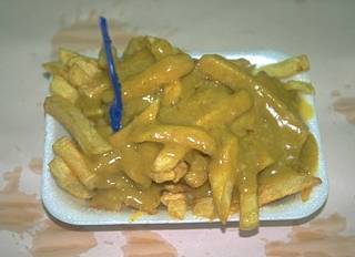 Yummy curry and chips