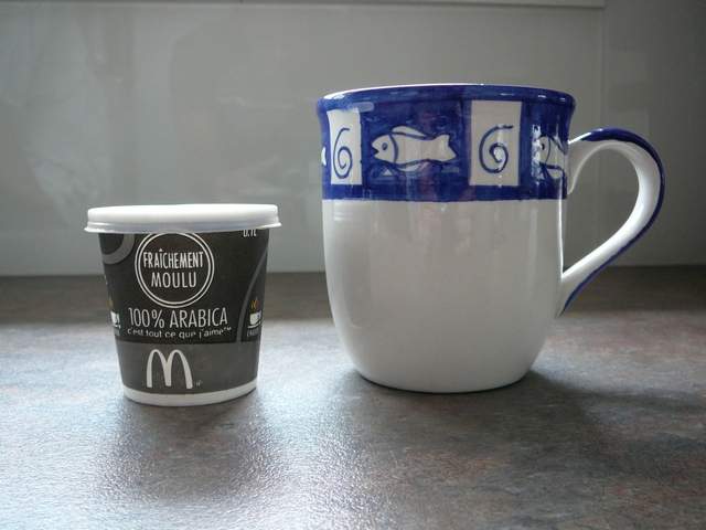 McDonalds espresso cups and our breakfast cup